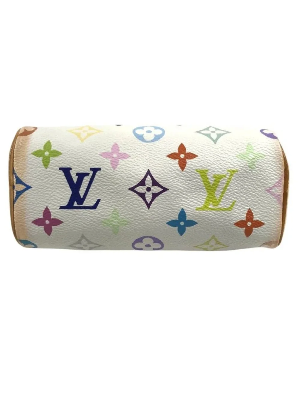 Louis Vuitton Handbag Mini Speedy Monogram Multicolor Canvas Blanc White